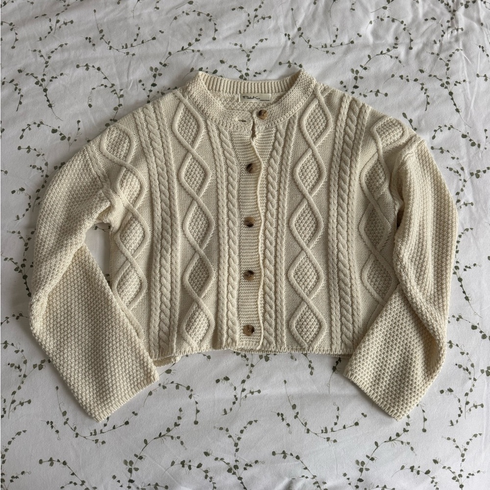 Cable Knit Cream Sweater